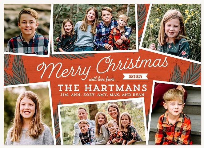 Heritage Pine Personalized Holiday Cards