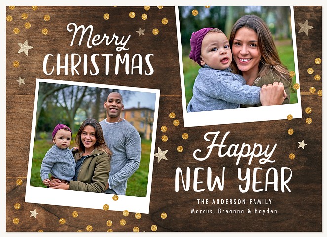 Cheerful Duo Personalized Holiday Cards