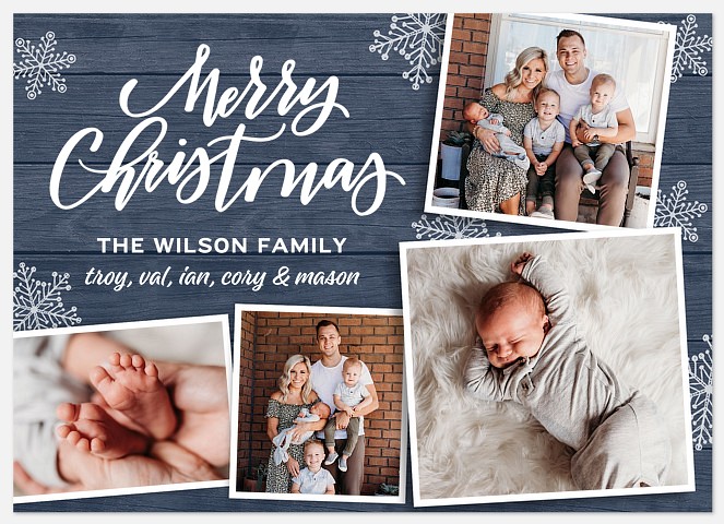 Tinted Wood Holiday Photo Cards