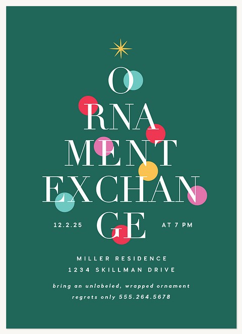 Ornament Exchange Holiday Party Invitations