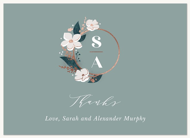 Radiant Wreath Thank You Cards 