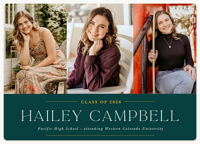 Classic Triptych Graduation Cards