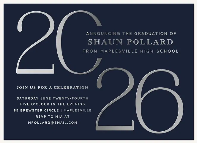 Large Year Graduation Cards