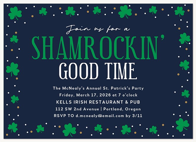 Shamrockin' Invitations