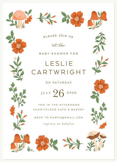 Woodland Shower Baby Shower Invites