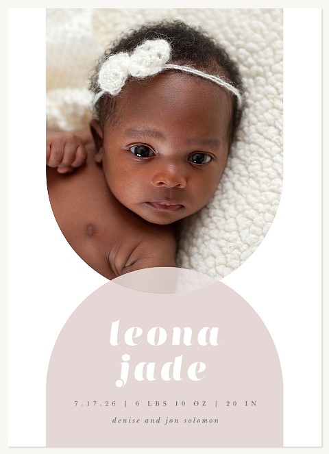 Contemporary Arch Baby Announcements