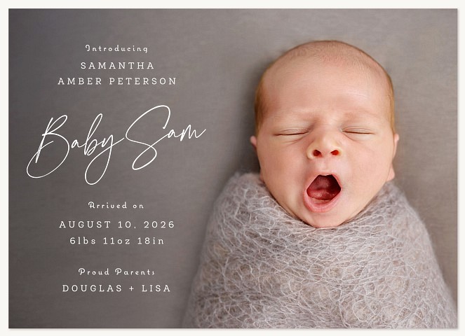Cute Nickname Baby Announcements