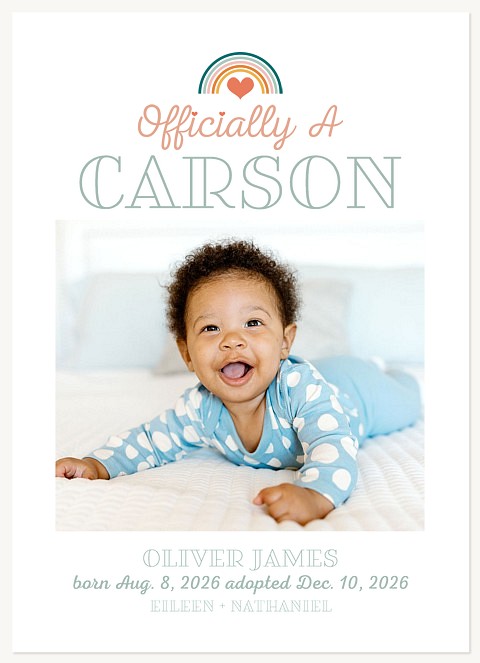 Our Little Blessing Baby Announcements