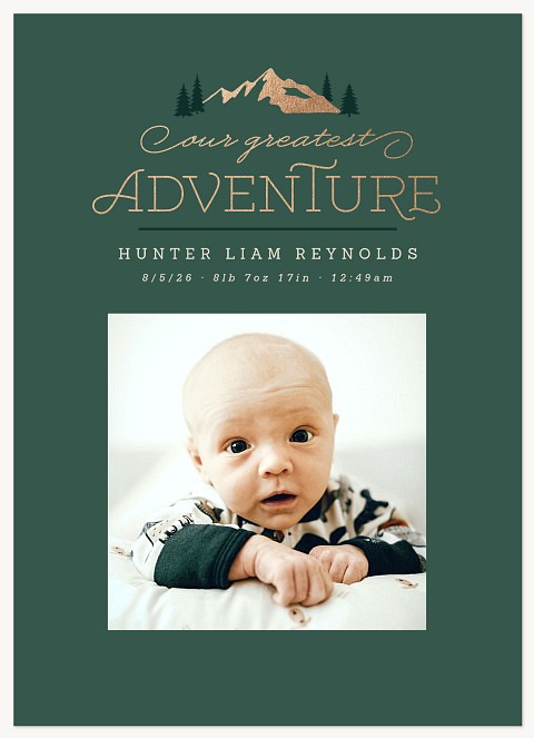 Our Greatest Adventure Baby Announcements