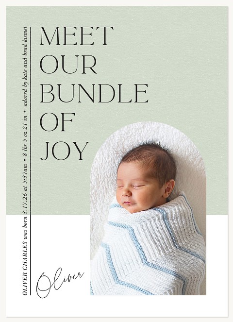 Bundle of Joy Baby Announcements