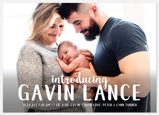 Big Debut Baby Birth Announcements