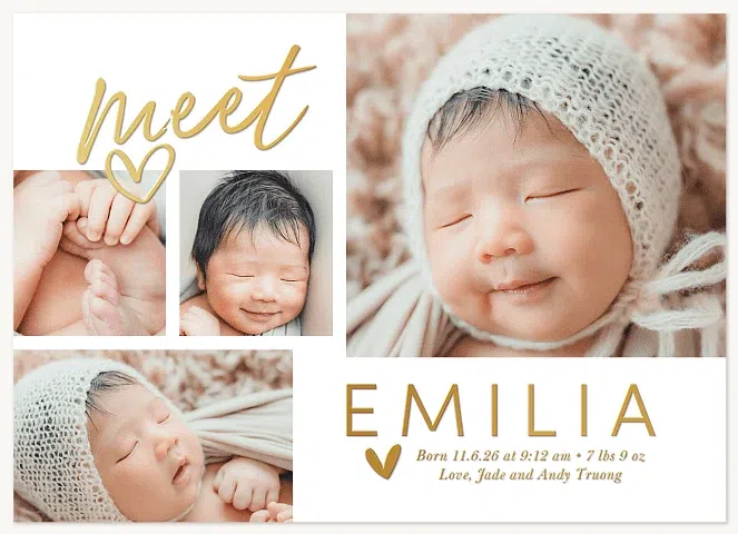 Sweet Introduction Baby Announcements