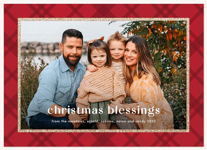 Festive Classic Personalized Holiday Cards