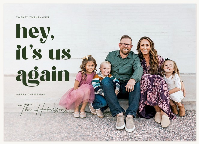 Hey Again Personalized Holiday Cards