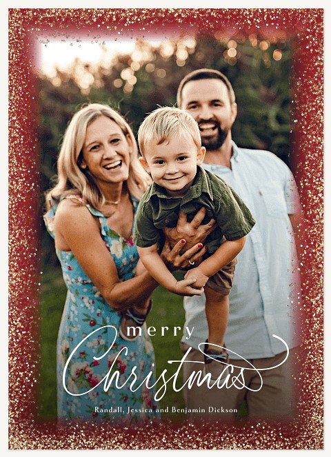 Twinkling Trim Personalized Holiday Cards