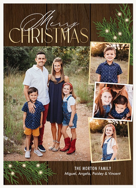 Woodland Elegance Personalized Holiday Cards