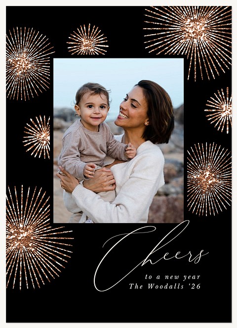 Radiant Starburst Personalized Holiday Cards