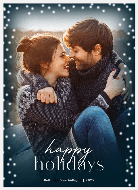 Winter Ombre Holiday Photo Cards