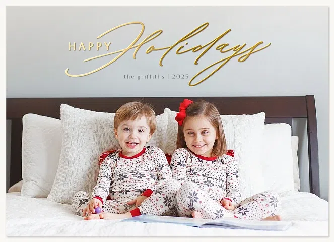Script Top Personalized Holiday Cards