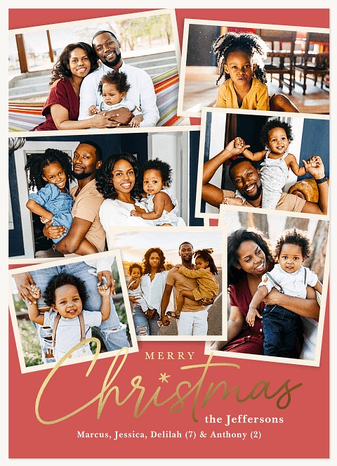 Festive Snapshots Personalized Holiday Cards
