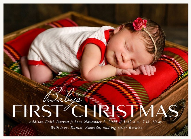 First Christmas Personalized Holiday Cards