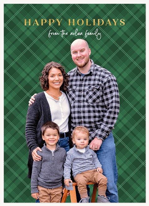 Magical Plaid Personalized Holiday Cards