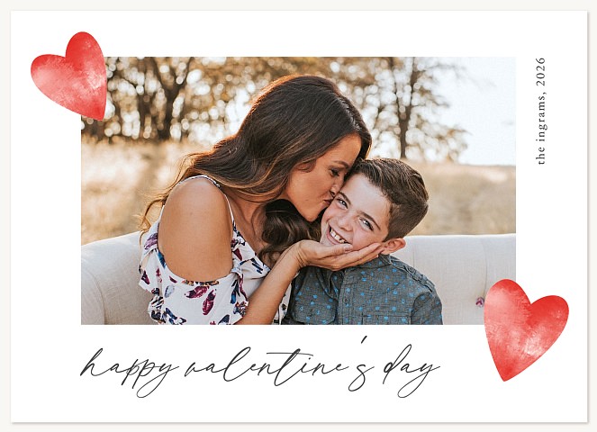 Painted Hearts Valentines Cards