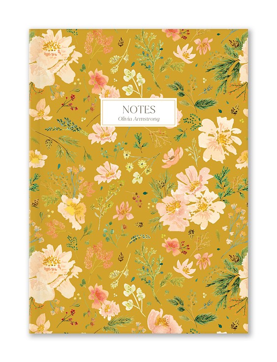 Peach Botanicals Custom Hardcover Journals