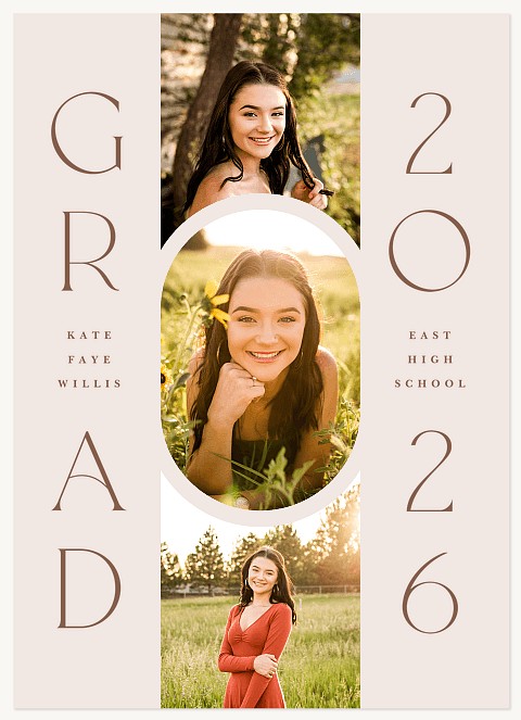 Oval Deco Graduation Cards