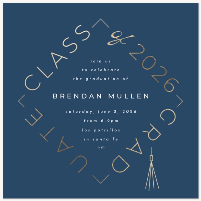 Type & Tassel Graduation Cards