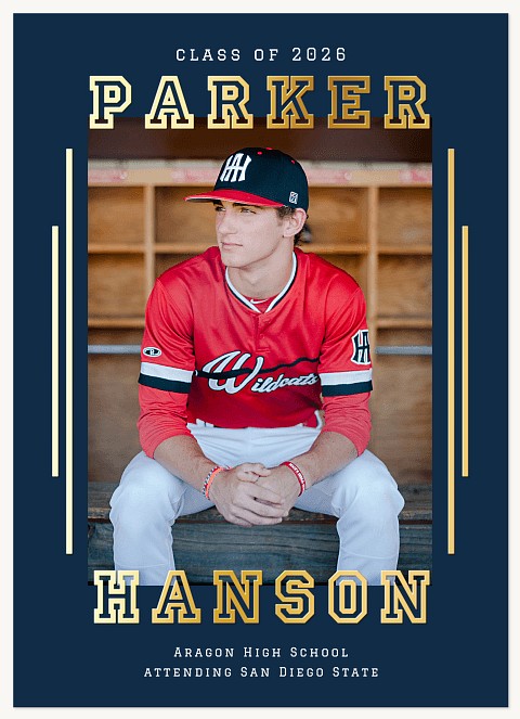 Shining Varsity Graduation Cards