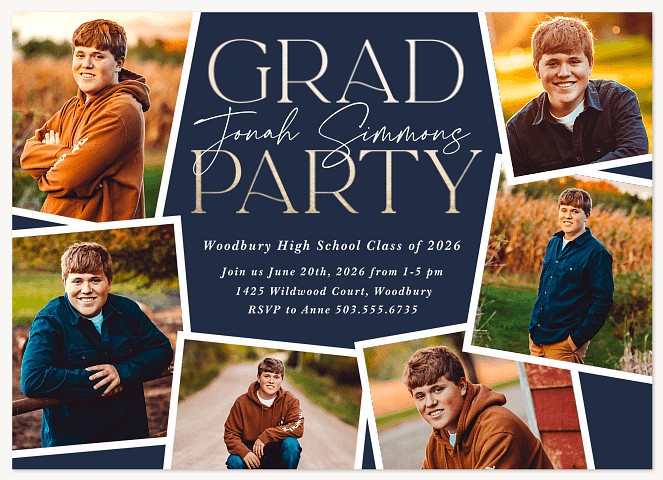 Party Pictorial Graduation Cards