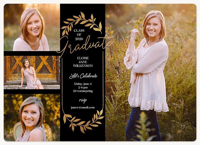 Luxury Laurels Graduation Cards