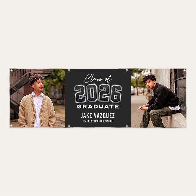 Letterman Graduation Photo Banner Custom Banners