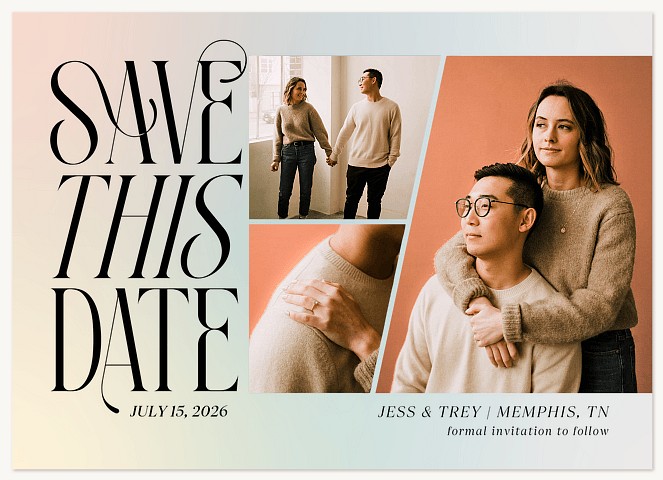 Happy Hues Save the Date Cards
