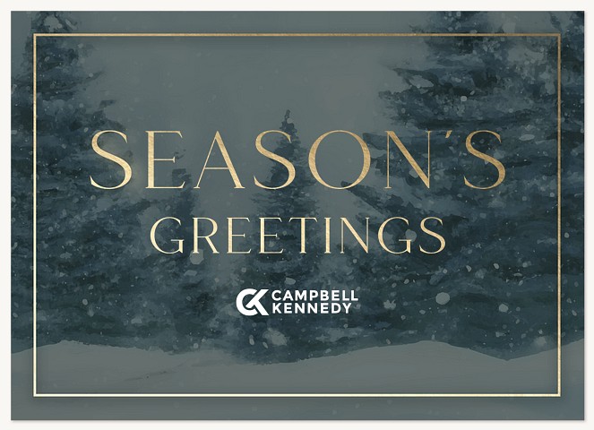 Winter Flurries Business Holiday Cards