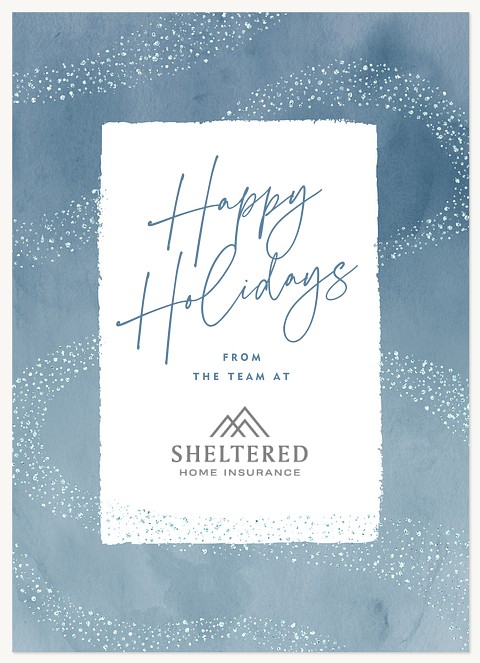 Winter Watercolor Business Holiday Cards