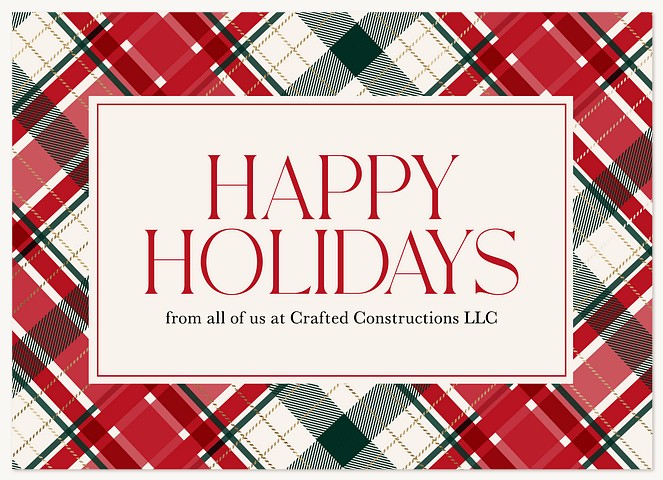 Tartan Cheer Business Holiday Cards