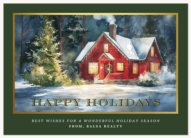 Red Cottage Business Holiday Cards