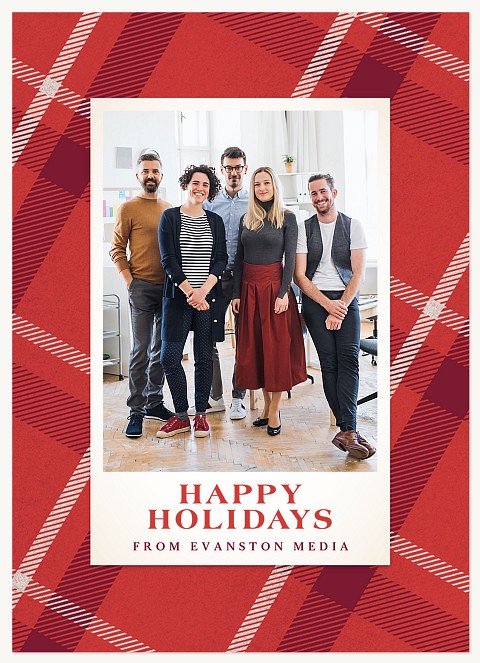 Perfectly Plaid Business Holiday Cards