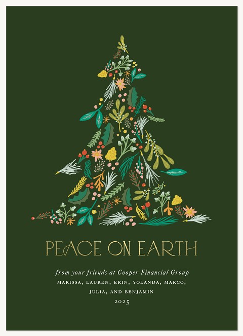 Flower Tree Business Holiday Cards