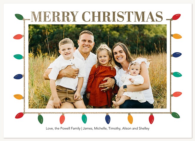 Framed in Lights Personalized Holiday Cards