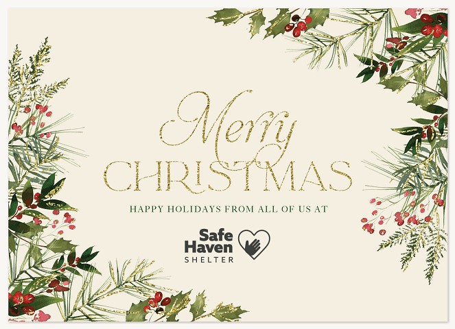 Foliage Edge Business Holiday Cards