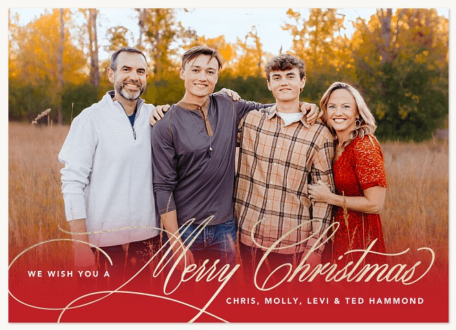 Glitter Noir Personalized Holiday Cards