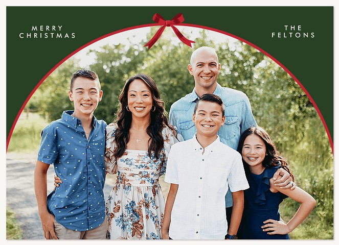 Bowed Arch Personalized Holiday Cards