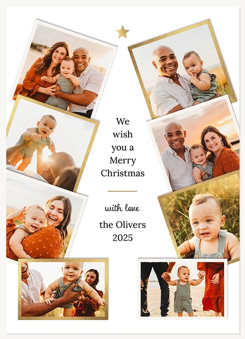 Christmas Tree Collage Personalized Holiday Cards