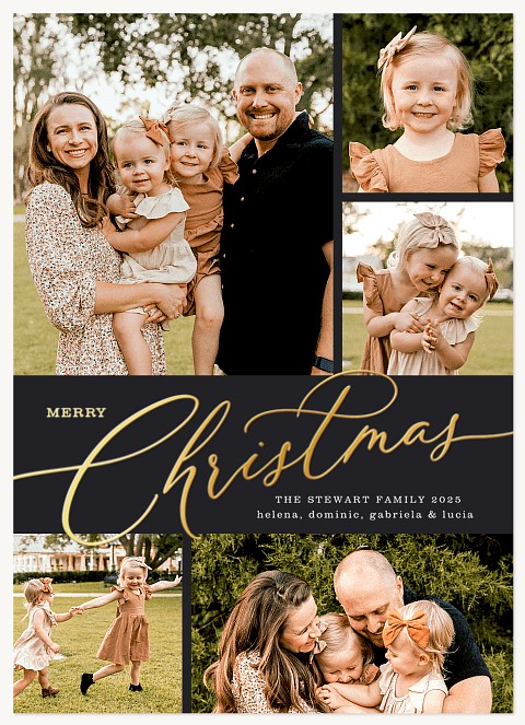 Modern Sophistication Personalized Holiday Cards