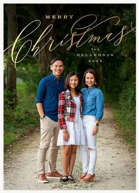 Classy Script Christmas Cards