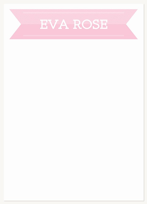 Love's Ribbon Pink Baby Thank You Cards