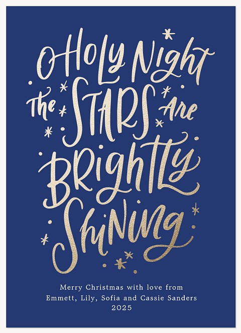 A Holy Night Personalized Holiday Cards
